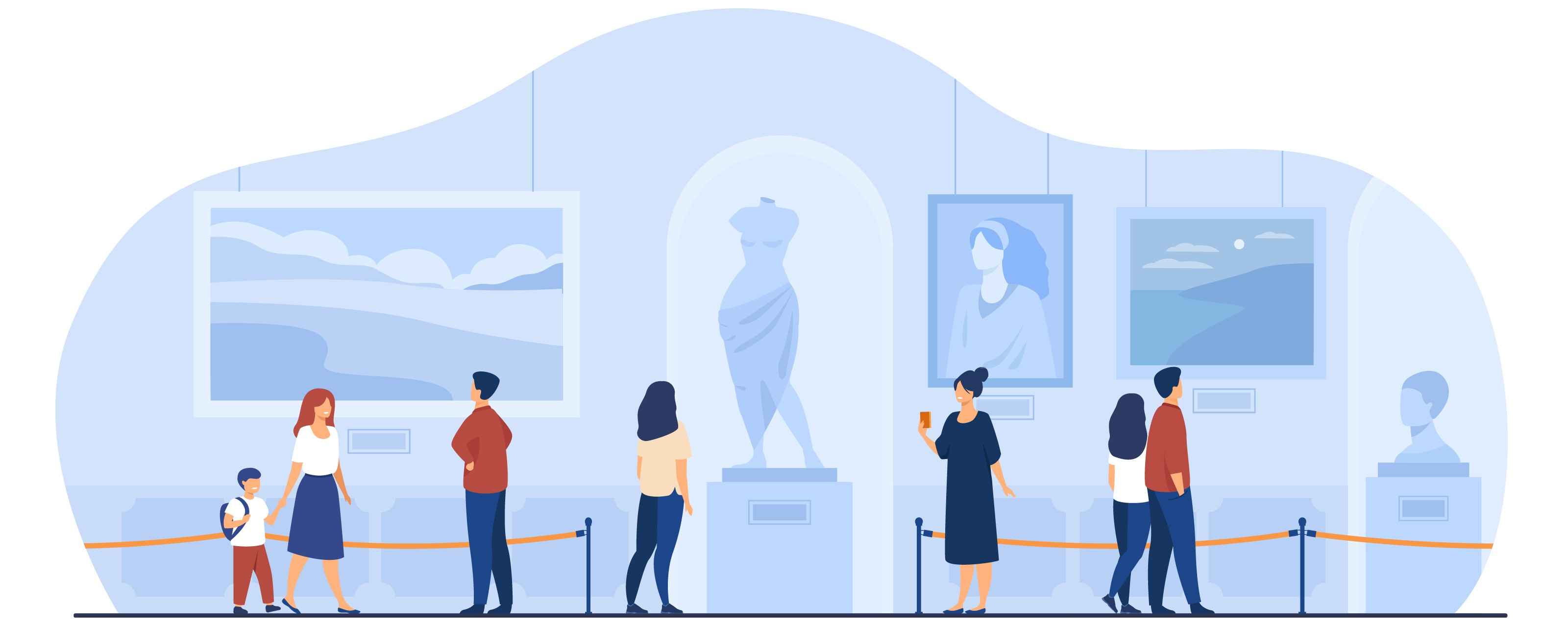 People at the museum.